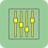 faders gevulde geel icoon vector