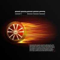 Burning Wheel Illustratie vector