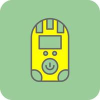 dosimeter gevulde geel icoon vector