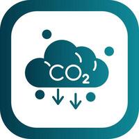 co2 glyph helling ronde hoek icoon vector