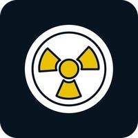 nucleair glyph tweekleurig pictogram vector