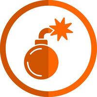 bom glyph oranje cirkel icoon vector