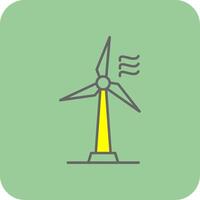wind turbine gevulde geel icoon vector