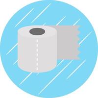 toilet papier vlak blauw cirkel icoon vector