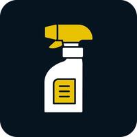 reinigingsspray glyph tweekleurig pictogram vector