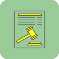 wettelijk document gevulde geel icoon vector