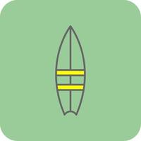 surfboard gevulde geel icoon vector