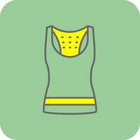 tank top gevulde geel icoon vector