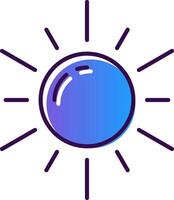 zon helling gevulde icoon vector