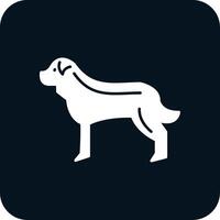 hond glyph twee kleur icoon vector