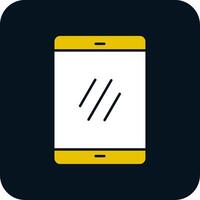 smartphone glyph twee kleuren icoon vector