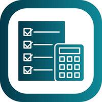 accounting glyph helling ronde hoek icoon vector