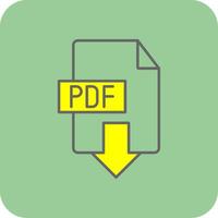 downloaden pdf gevulde geel icoon vector