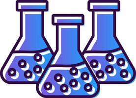 chemie helling gevulde icoon vector