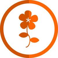 hondsdolheid glyph oranje cirkel icoon vector