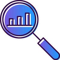 analyse helling gevulde icoon vector