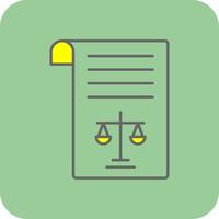 wettelijk document gevulde geel icoon vector