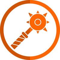 foelie glyph oranje cirkel icoon vector