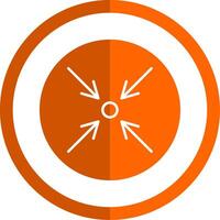 minimaliseren glyph oranje cirkel icoon vector