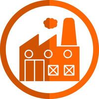 industrie glyph oranje cirkel icoon vector