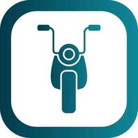 motorfiets glyph helling ronde hoek icoon vector