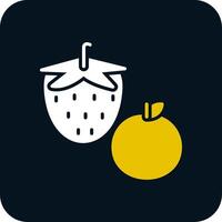 fruit glyph twee kleur icoon vector