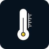 thermometer glyph twee kleuren icoon vector