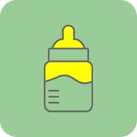 baby fles gevulde geel icoon vector