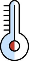 temperatuur gevulde voor de helft besnoeiing icoon vector