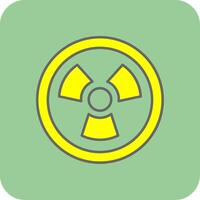 nucleair gevulde geel icoon vector