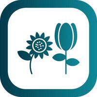 botanisch glyph helling ronde hoek icoon vector