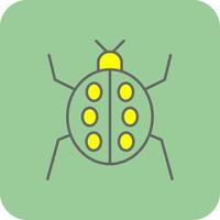 insect gevulde geel icoon vector