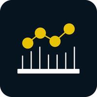 analyse glyph twee kleuren icoon vector