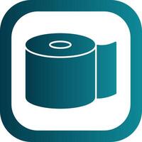 toilet papier glyph helling ronde hoek icoon vector