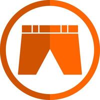 shorts glyph oranje cirkel icoon vector