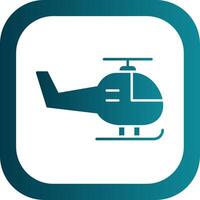 helikopter glyph helling ronde hoek icoon vector