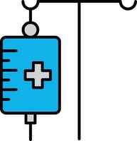 medisch druppelen gevulde voor de helft besnoeiing icoon vector