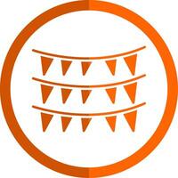 decoratie glyph oranje cirkel icoon vector