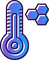 thermometer helling gevulde icoon vector