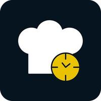 keuken timer glyph twee kleur icoon vector