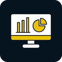 dashboard glyph tweekleurig pictogram vector