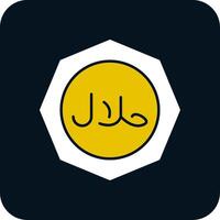 halal glyph twee kleuren icoon vector