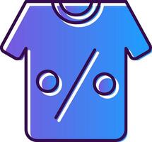 t-shirt helling gevulde icoon vector