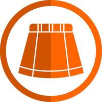 rok glyph oranje cirkel icoon vector