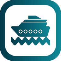 reis schip glyph helling ronde hoek icoon vector