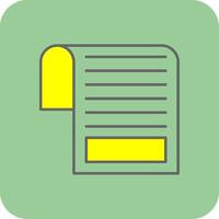 document gevulde geel icoon vector