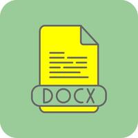 docx gevulde geel icoon vector