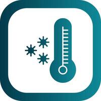 thermometer glyph helling ronde hoek icoon vector