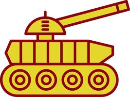 tank lijn twee kleuren icoon vector