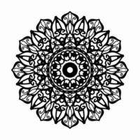 mandala patroon zwart en wit goed humeur vector